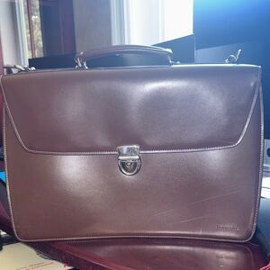 Genuine Leather Dark Brown Briefcase